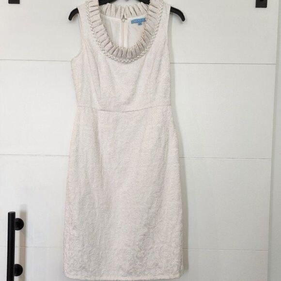 Antonio Melani Brocade Sleveless Midi‎ Dress - Picture 1 of 9